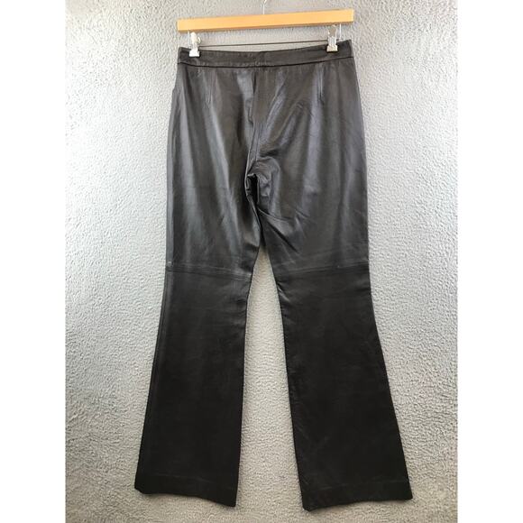Vintage E3 Etcetera Pants Womens 8 Black Leathe Pants - Picture 2 of 11